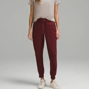 Lululemon Women's Black Dance Studio Burgundy Joggers Size 12